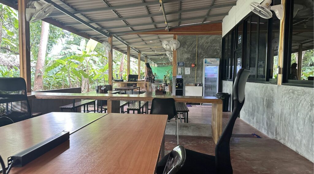 Outside coworking space in Ko Hub, Koh Lanta review